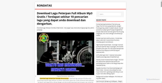 Security scan screenshot of https://sataron.pages.dev/posts/download-lagu-peterpan-full-album-mp3-gratis