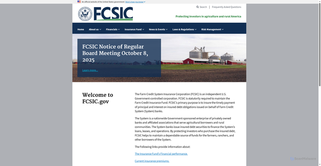 Security scan screenshot of https://www.fcsic.gov/