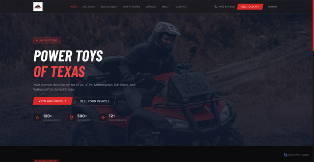 Security scan screenshot of http://powertoysoftexas.net/