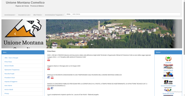 Security scan screenshot of https://www.cmcs.it/