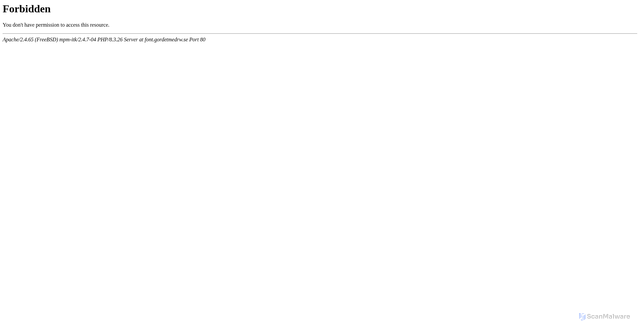 Security scan screenshot of https://font.gordetmedrw.se/