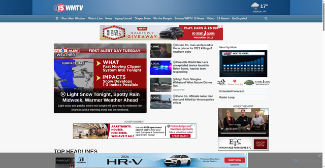 Security scan screenshot of https://www.wmtv15news.com