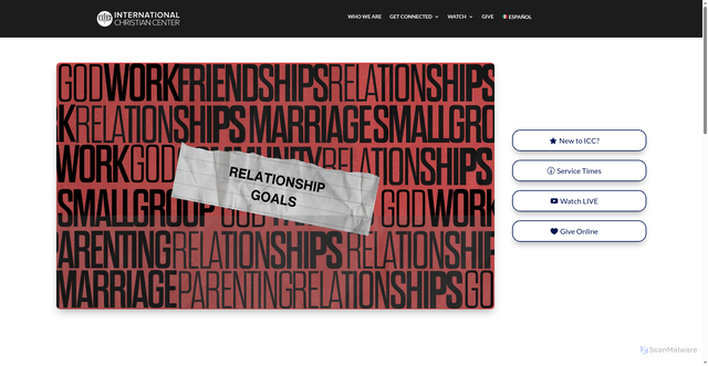 Security scan screenshot of https://www.iccenter.org/