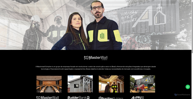 Security scan screenshot of https://masterwall.com.br