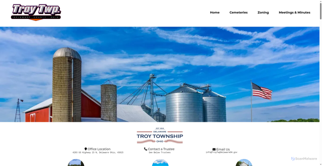 Security scan screenshot of https://troytwpdelawareoh.gov/