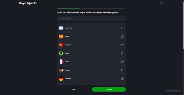 Security scan screenshot of https://roya-sports.com/en/match/johor-darul-tazim-vs-chelsea-19711378