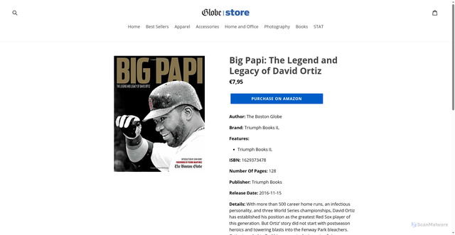 Security scan screenshot of https://store.bostonglobe.com/products/big-papi-the-legend-and-legacy-of-david-ortiz