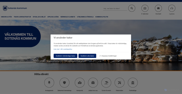 Security scan screenshot of https://www.sotenas.se/