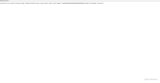 Security scan screenshot of https://api.delm.app