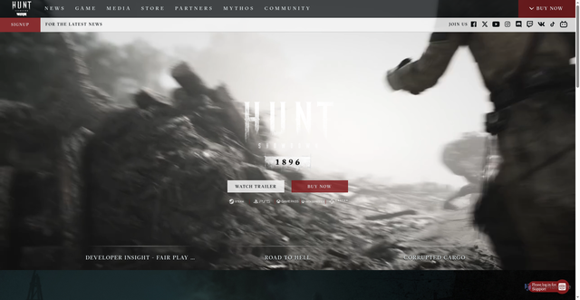 Security scan screenshot of https://www.huntshowdown.com