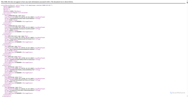 Security scan screenshot of https://jggpublic.s3.eu-west-1.amazonaws.com