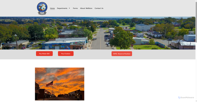 Security scan screenshot of https://wellstonok.gov/