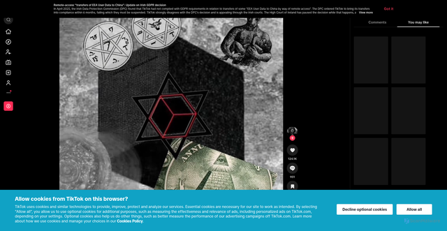 Security scan screenshot of https://vt.tiktok.com/ZS9c687pa/