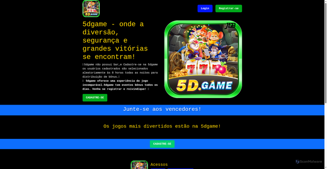 Security scan screenshot of http://5dgamecom.com/