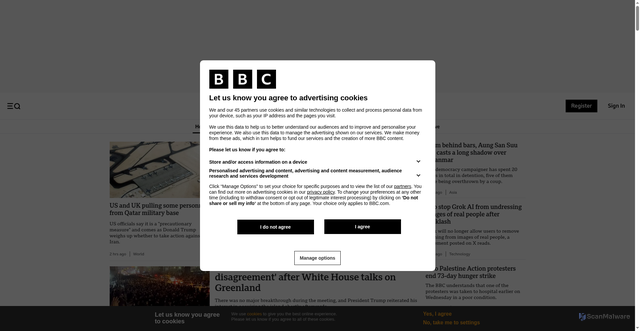 Security scan screenshot of https://www.stage.bbc.co.uk
