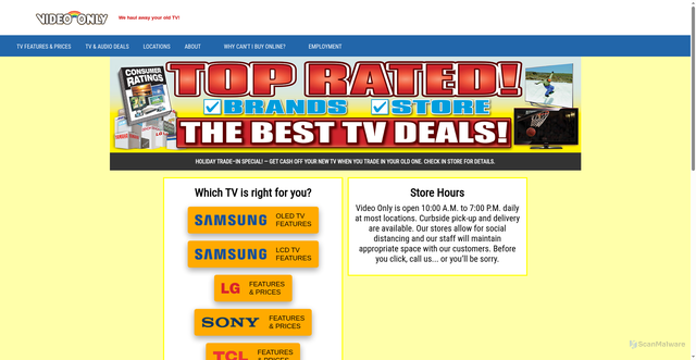 Security scan screenshot of https://www.videoonly.com/