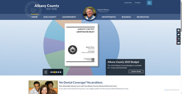 Security scan screenshot of https://www.albanycountyny.gov/
