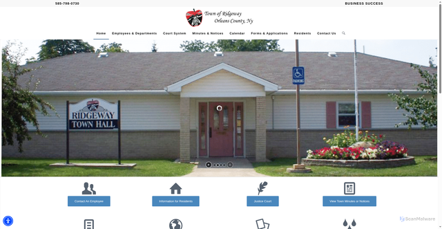 Security scan screenshot of https://townofridgewayny.gov/