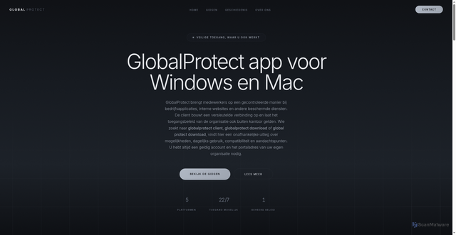 Security scan screenshot of https://globalprotect.nl/