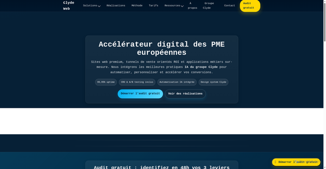 Security scan screenshot of https://clyde-web.pages.dev/