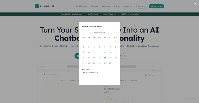 Security scan screenshot of https://flyweight.io