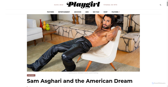 Security scan screenshot of https://playgirl.com/features/sam-asghari-and-the-american-dream/