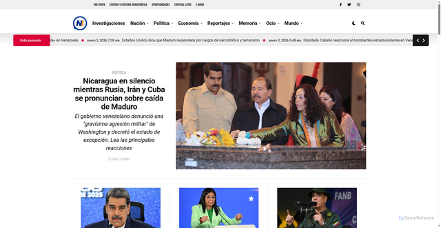 Security scan screenshot of https://nicaraguainvestiga.com/