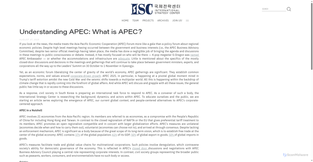 Security scan screenshot of https://www.goisc.org/englishblog/2025/8/28/understanding-apec-what-is-apec