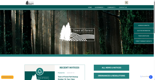 Security scan screenshot of https://foresttownrcwi.gov/