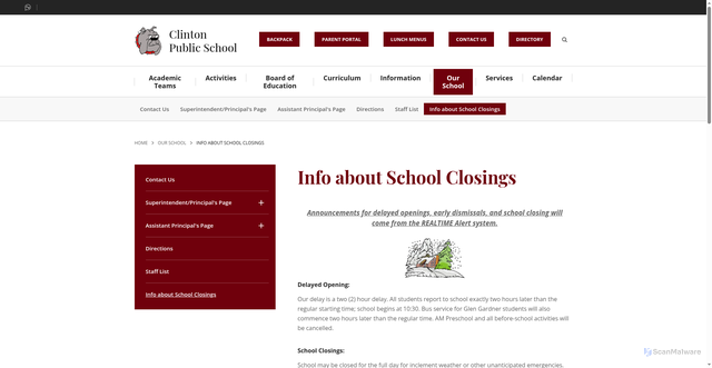 Security scan screenshot of https://www.cpsnj.org/our-school/info-about-school-closings