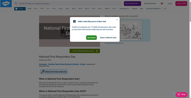 Security scan screenshot of https://www.twinkl.com/event/national-first-responders-day-usa-2025