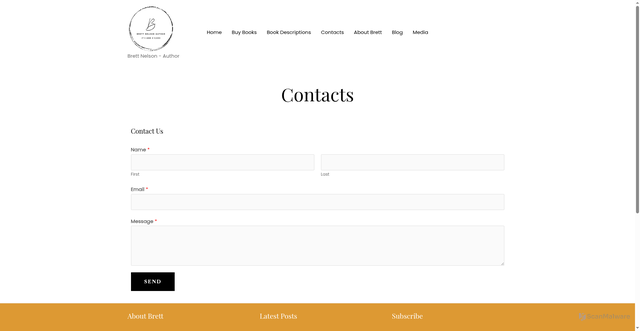 Security scan screenshot of https://brettnelson-author.com/elementor-584/