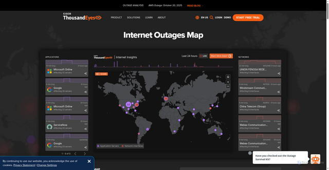 Security scan screenshot of https://www.thousandeyes.com/outages/