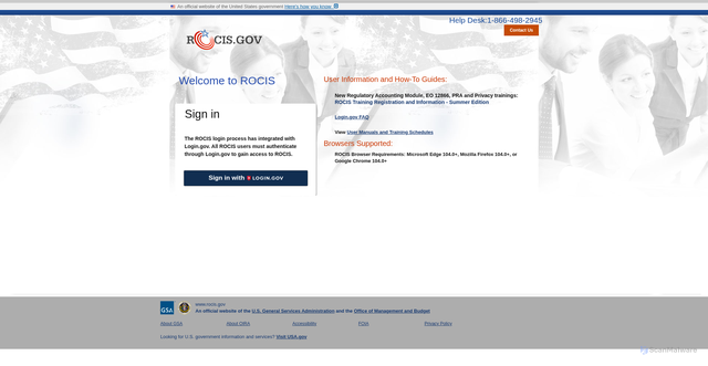 Security scan screenshot of https://www.rocis.gov/rocis/