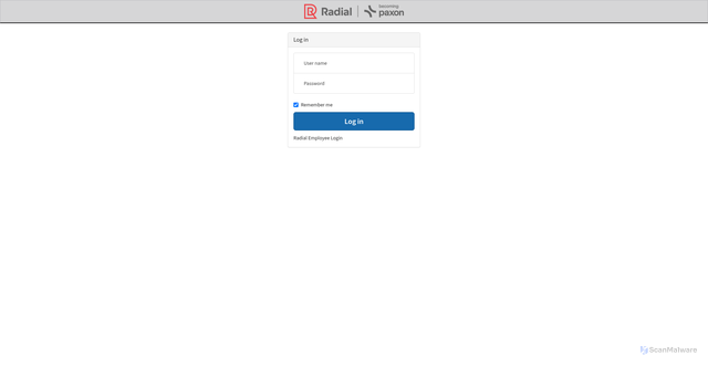 Security scan screenshot of https://radial.service-now.com