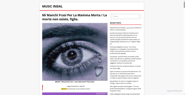 Security scan screenshot of https://rusicinol.pages.dev/post/mi-manchi-frasi-per-la-mamma-morta/