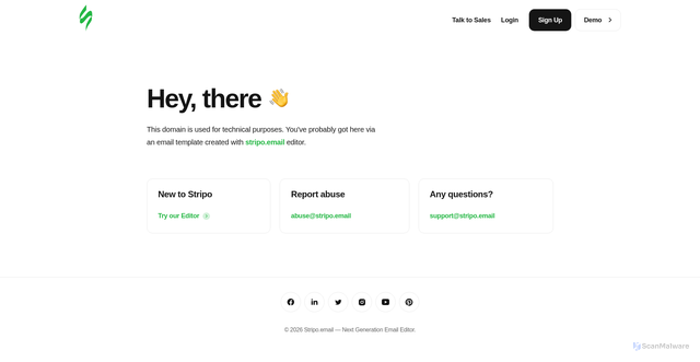 Security scan screenshot of https://feksqi.stripocdn.email