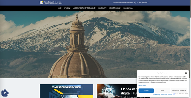 Security scan screenshot of https://www.consulentidellavorocatania.it/