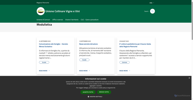Security scan screenshot of https://www.vignevini.at.it/it