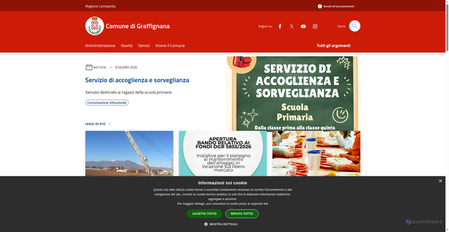 Security scan screenshot of https://www.comune.graffignana.lo.it