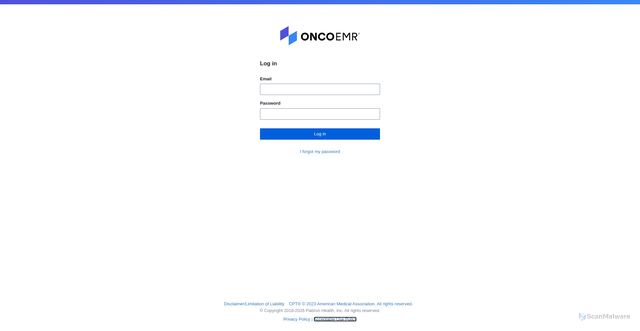 Security scan screenshot of https://secure27.oncoemr.com