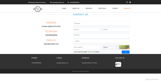 Security scan screenshot of https://buildwelles.com/contact.php