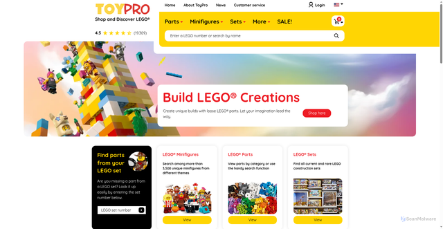 Security scan screenshot of https://cdn.toypro.com