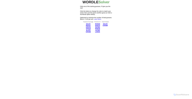 Security scan screenshot of https://jonathanolson.net/wordle-solver/