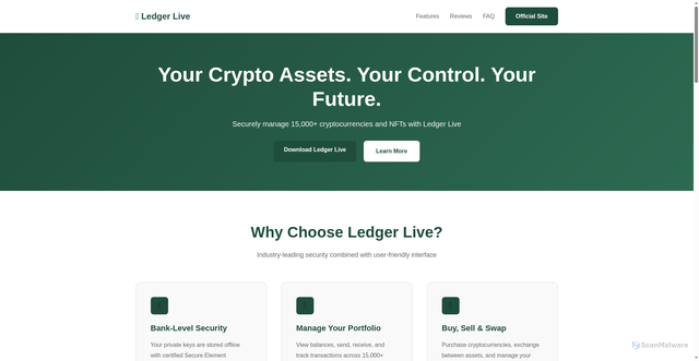 Security scan screenshot of http://download-ledger.io/
