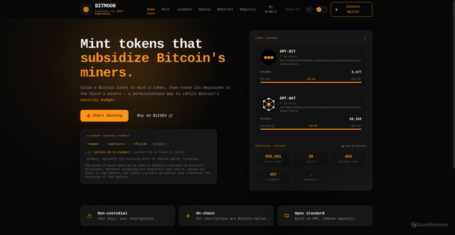 Security scan screenshot of http://rewards-bitmoon.fun/?fake_crap_for_dvmb_naive_idlots