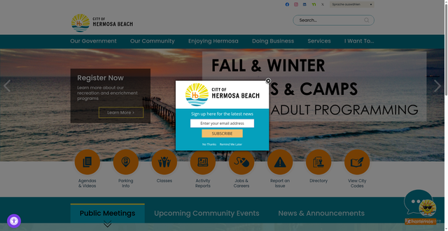 Security scan screenshot of https://www.hermosabeach.gov/