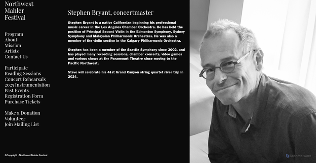 Security scan screenshot of https://nwmahlerfestival.org/stephen-bryant