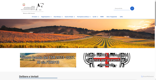 Security scan screenshot of http://ordineoristano.conaf.it/