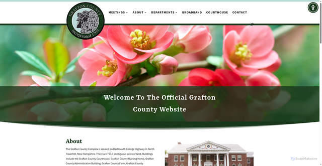 Security scan screenshot of https://grafton-county.com/